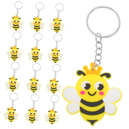 BESTOYARD Niedlicher Schlüsselanhänger Mit Biene 24 Stück Bienen Schlüsselring Kindergeburtstagsparty Babyparty Dekorationen Bienen Charm Schlüsselanhänger Für Taschen Und Rucksäcke von BESTOYARD