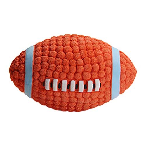 BESTOYARD Pet Dogs Gummi Spielzeug Sound Squeaker Rugby Bälle Spielzeug für Hund Welpen Zähne Trainingsbedarf von BESTOYARD