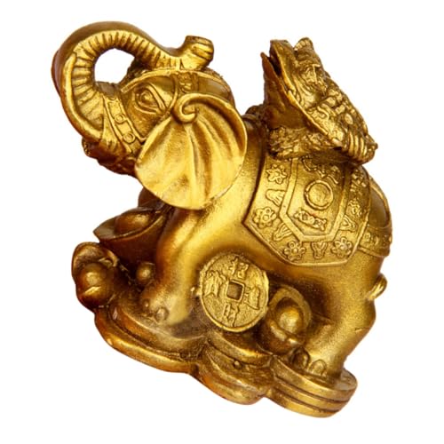 BESTOYARD Tierstatue Elefant Tierfiguren Ornament Kleine Terrarienfigur Gold Elefantenstatue Mini Elefantenstatue Frosch Realistische Elefantenskulpturen Giraffe Messing Golden von BESTOYARD