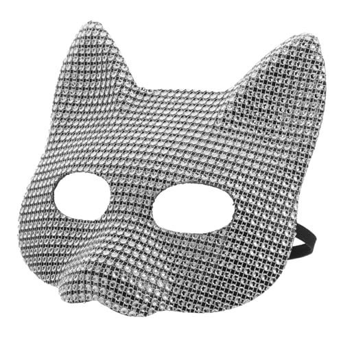 BESTOYARD katze gesichtsmaske Halloween-Maske Musikalische Karnevalsmaske Maske Maskerade Frauen Fuchsmaske für Frauen Maskerade Masken Maskerade-Maske Masken für Frauen Plastik Silver von BESTOYARD