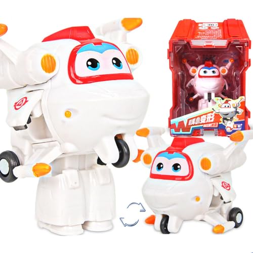 BESTWALED Astro Super Flügel Neues Spielzeug L5CM Deformation Roboter Hangar-Version Jungen Fahrzeug Mecha Mädchen Verformung Flugzeug Kreatives Geschenk Mini Kinderspielzeug von BESTWALED