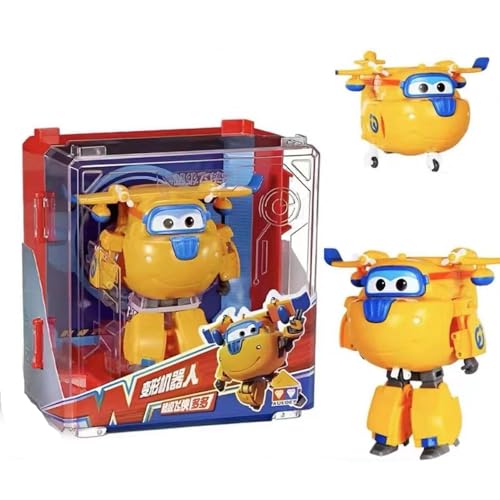 BESTWALED Donnie Super Flügel Neues Spielzeug L12CM Trägheitsfahrzeug Jungen Deformation Roboter Mädchen Verformung Flugzeug Kreatives Geschenk Kinderspielzeug Super Wings Serie 15 Figurine von BESTWALED