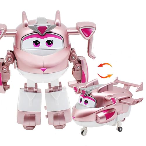 BESTWALED Golden Girl Deformation Roboter Super Flügel Neues Spielzeug Jungen Trägheitsfahrzeug Mädchen Verformung Flugzeug Kreatives Geschenk L12CM Kinderspielzeug Super Wings Serie 15 Mecha von BESTWALED