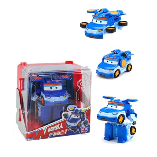 BESTWALED Leo Mädchen Verformung Flugzeug Super Flügel Neues Spielzeug L12CM Trägheitsfahrzeug Jungen Deformation Roboter Kreatives Geschenk Kinderspielzeug Super Wings Serie 15 Figurine von BESTWALED