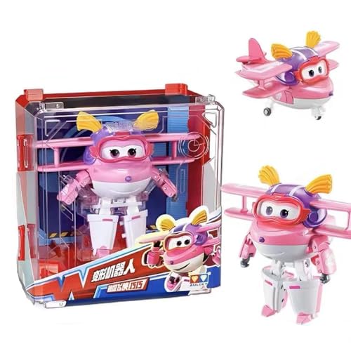 BESTWALED Qiaoqiao Super Flügel Neues Spielzeug L12CM Trägheitsfahrzeug Jungen Deformation Roboter Mädchen Verformung Flugzeug Kreatives Geschenk Kinderspielzeug Super Wings Serie 15 Figurine von BESTWALED