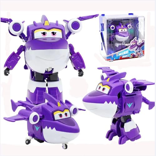 BESTWALED Sally Deformation Roboter Super Flügel Neues Spielzeug Jungen Trägheitsfahrzeug Mädchen Verformung Flugzeug Kreatives Geschenk L12CM Kinderspielzeug Super Wings Serie 15 Mecha von BESTWALED