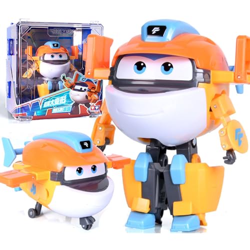 BESTWALED Tachy Trägheitsfahrzeug Jungen Deformation Roboter Super Flügel Neues Spielzeug Mädchen Verformung Flugzeug Kreatives Geschenk L12CM Kinderspielzeug Super Wings Serie 15 Figurine von BESTWALED