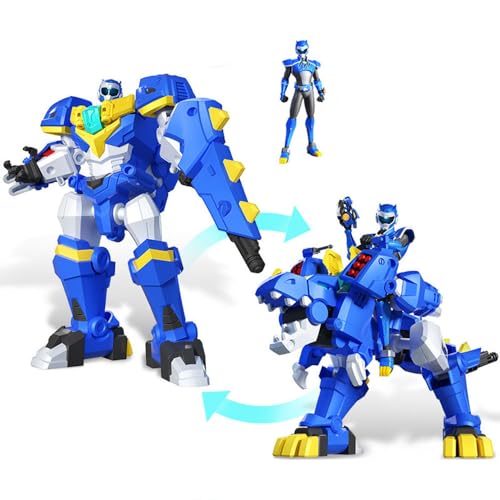 BESTWALED Tilaka Super Verformung Dragon Mecha Jungen-Dinosaurier-Spielzeug Transformierender Roboter Kinder's Auto Krieger Kreatives Geschenk Super Wings Figuren Kinderspielzeug von BESTWALED