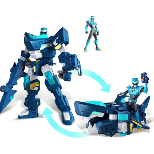 BESTWALED Tilaka Super Verformung Dragon Mecha Jungen-Dinosaurier-Spielzeug Transformierender Roboter Kinder's Auto Krieger Kreatives Geschenk Super Wings Figuren Kinderspielzeug von BESTWALED