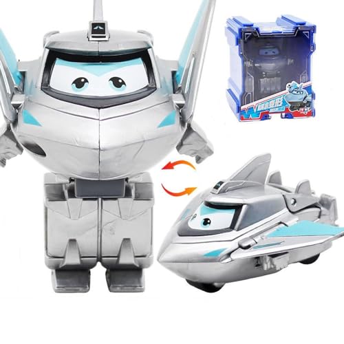 BESTWALED Traver Hangar-Version Super Flügel Neues Spielzeug L5CM Deformation Roboter Jungen Fahrzeug Mecha Mädchen Verformung Flugzeug Kreatives Geschenk Mini Kinderspielzeug von BESTWALED