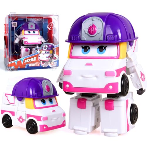 BESTWALED Zoey Trägheitsfahrzeug Jungen Deformation Roboter Super Flügel Neues Spielzeug Mädchen Verformung Flugzeug Kreatives Geschenk L12CM Kinderspielzeug Super Wings Serie 15 Figurine von BESTWALED