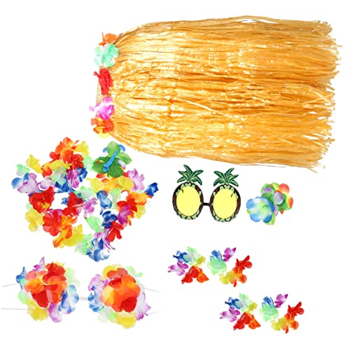 BESTYASH 1 Satz Hawaiianischer Hula Outfits Frauen Luau-partyzubehör Dekorative Girlande Hawaii-kleidungsset Hawaii-kostüme Hawaii-partydekorationen Hawaii-party-requisiten Plastik von BESTYASH