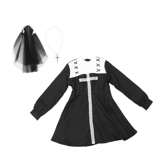 BESTYASH 1 Satz Kostüme Unserer Lieben Frau Kostümparty für Erwachsene Halloween-Party-Kostüme Braut-Outfit halloween costume halloween kleidung Leistungsuniform schreckliches Cosplay Black von BESTYASH