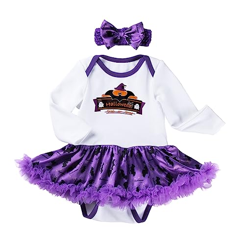 BESTYASH 1 Satz Langärmliges Stramplerkleid Strampler für Babys Mädchen neugeborene Kleidung Halloween Babykleidung Halloween Strampler Halloween-Babykleidung Halloween-Babyspielanzug von BESTYASH