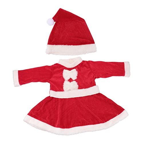 BESTYASH 1 Satz Weihnachtsoutfits Weihnachtsmann-outfits Für Mädchen Weihnachtsmannkostüm Für Mädchen Weihnachtsanzug Für Mädchen Weihnachtskostüm Für Mädchen Rot von BESTYASH