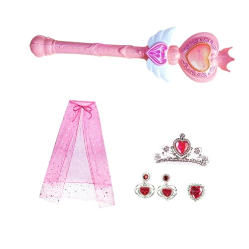 BESTYASH 1 Satz Zauberstab Kostüme Prinzessin Ballettröckchen Fee Zubehör kinderkleider partyknaller children toys clothes kid toys blinkende Stöcke Glühstab hoch Rosa von BESTYASH