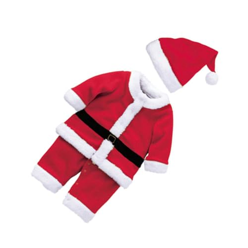 BESTYASH Weihnachtsmann-kostüm für Jungen Weihnachtstag Baby-outfits Jungen Weihnachtsmannanzug Mütze für Weihnachtsfeiern von BESTYASH