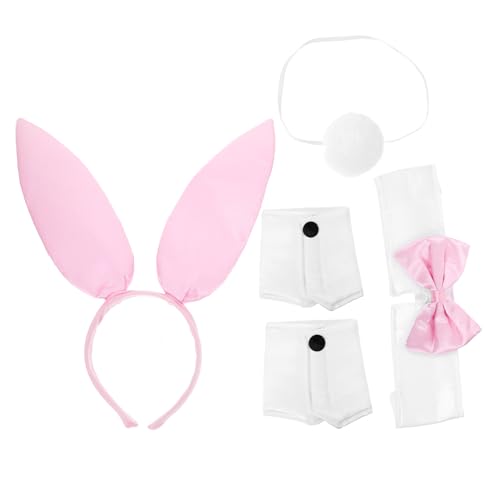 BESTYASH 1 Set Bunny Cosplay Kit Bunny Ohr Stirnband Bowtie Kragen Festival Kopfschmuck Kragen Cosplay Requisiten von BESTYASH