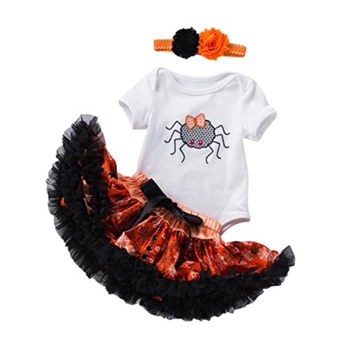 BESTYASH 1 Set Halloween Kleid Anzug Strampler Kleid Für Mädchen Mädchen Strampler Mädchen Röcke Halloween Säuglings Strampler Rock Outfit Für Mädchen Babykleidung Babykostüm von BESTYASH