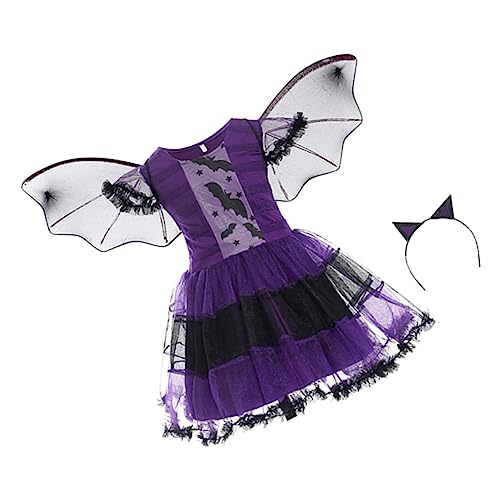 BESTYASH 1 Set Halloween Kostüm Für Fledermaus Cosplay Mit Passendem Zubehör Perfekte Halloween Dekoration Für Gruselige Bühnenaufführungen Und Partys Unvergesslicher Spaß von BESTYASH