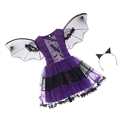 BESTYASH Halloween Party Dekoration Set Kreatives Halloween Kostü Für Ädchen Hexen Cosplay Umhang Ideal Für Halloween Partys Und Rollenspiele Inkl Üßem Bat Design Perfekt Für Bühnenauftritte Und von BESTYASH