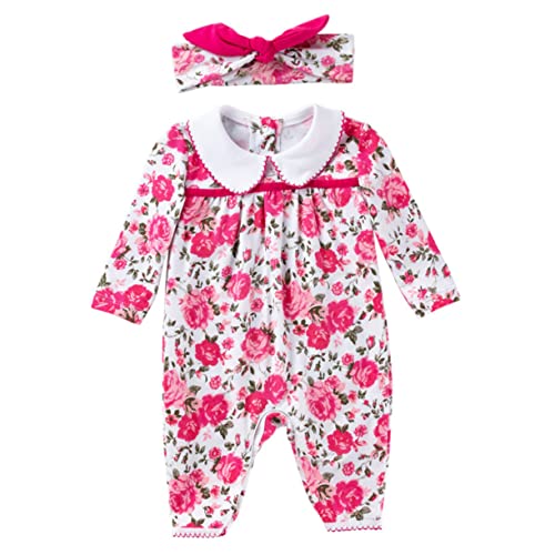 BESTYASH 1 Set Mädchen Kostüm Für Puppen Langarm Overall Mit Buntem Druck Und Passendem Kopfschmuck Ideales Puppenzubehör Für Kreative Rollenspiele Und Fantasievolles von BESTYASH