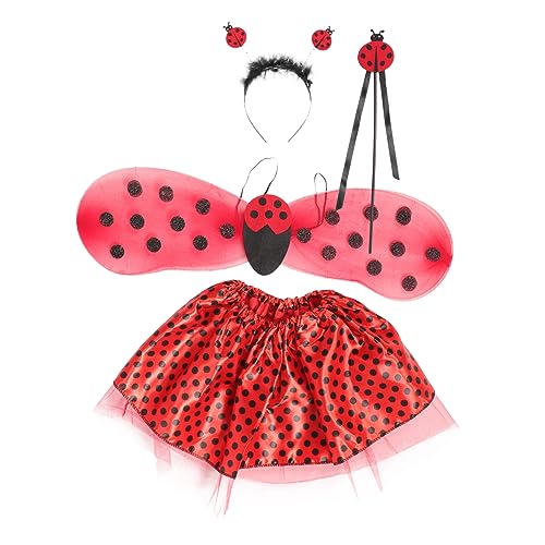 BESTYASH 1 Set Mädchen Marienkäfer Kostüm Stirnbänder Puppe Kinderkostüm Marienkäfer Kostüm Mädchen Dame Kleid Für Mädchen Haarbänder Frauen Frauen Stirnband Schmetterling Marienkäfer von BESTYASH