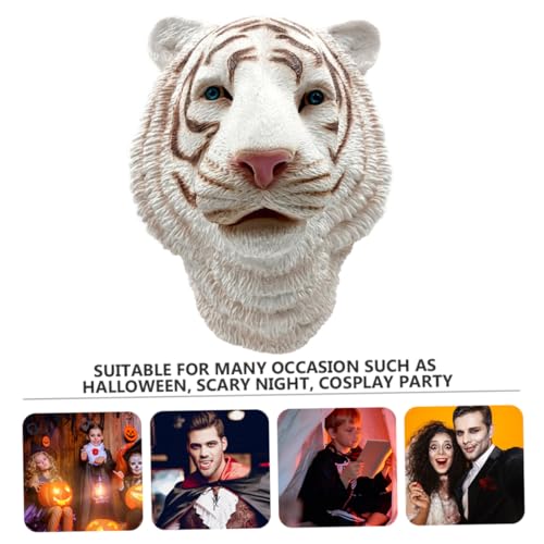 BESTYASH 1 Stk. Tiger Maske Tierkopfmaske Kostüm Tigergesichtsabdeckung Abschlussball Requisiten Leopard Geweih Maskerademasken Mäusespeck Beängstigend Tiger-kopfschmuck Maskerade Emulsion von BESTYASH