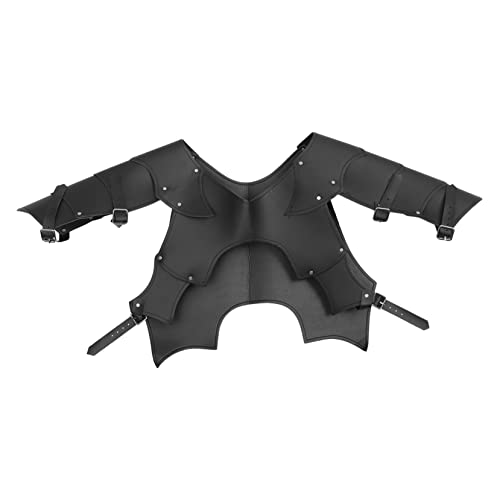 BESTYASH 1 Stück Schulterstücke costume de halloween halloweenkostüme shoulder armor schultergürtel herrenanzug faschingkostüme Kostümzubehör schultergurt Rüstungen Cosplay -Kostüm Pu Black von BESTYASH