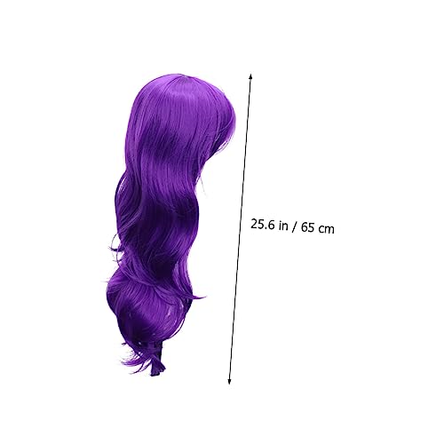 BESTYASH 1Stk Frauen lockige Perücke perücken für Halloween Cosplay perücke Cosplay Wig Party Perücke Echthaar-ähnliche Perücke Mode Perücke Cosplay-Perücke Frauen Perücke Violett von BESTYASH