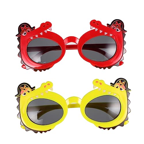 BESTYASH 2 Paar Sonnenbrille kindersonnbrillen sunglasses Lustige Augenbrille weingläser lustig lustige Partybrille modische Brille schnapsgläser Kinderbrille Partykleid Stk rot von BESTYASH