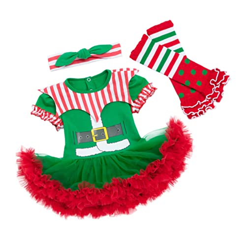 BESTYASH 2 Sätze Kleid Weihnachtskostüm Requisiten Babykleidung Partykostüm Weihnachtskleidung Weihnachtsbedarf von BESTYASH