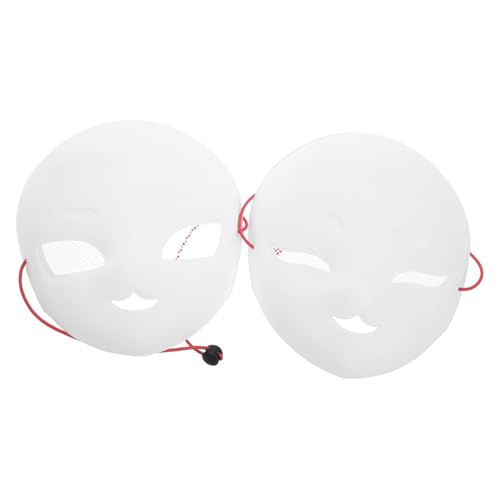 BESTYASH 2 Stk Weiße Embryomaske Volle Maskerade-maske Weiße Masken Halloween Cosplay-gesichtsmaske Opernmaske Masken Zum Ausmalen Von Tieren Beängstigende Maske Farbe Maske Plastik Weiß von BESTYASH