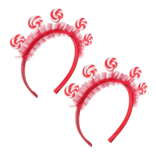 BESTYASH 2 Stück Haarreif Lollipop Design Roter Süßer Candy Haarschmuck Weicher Komfort Für Party Karneval Kostüm BESTYASH 2 Stück Haarreif Lollipop Design Roter Süßer Candy Haarschmuck Weicher Komfort Für Party Karneval Kostüm von BESTYASH