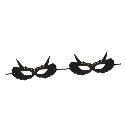 BESTYASH 2 Stück Venezianische Maske Schwarze Maskerade Maske Maskerade Masken Damen Maskerade Maske Für Frauen Karneval Maske Für Damen Party Maske Damen Maskerade Maske Für Paare von BESTYASH