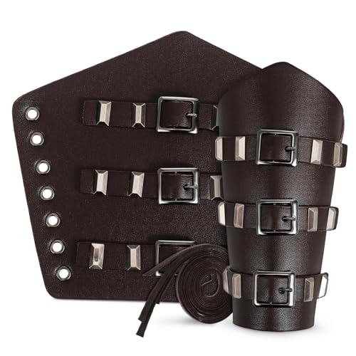 BESTYASH 2St Armband Renaissance Armschutz mittelalterliches Halloween-Kostümzubehör Armschienen Cosplay mittelalterliche Handgelenkschützer Armschienen für Armbänder PU-Leder von BESTYASH