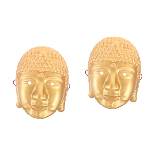 BESTYASH 2St Buddha-Kopfmaske Masken verkleiden Halloween-Cosplay Halloween-Vollgesichtsmaske kleiner Buddha halloween masken halloweenmaske Buddha-Cosplay-Maske tragbare Partymaske PVC von BESTYASH