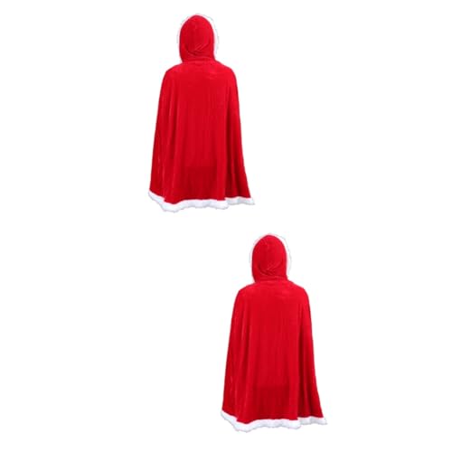 BESTYASH 2St Kapuzenmantel weiße Dekoration roter Umhang Weihnachtsumhang Kapuzenkostüm Outfits Kapuzenumhang Kleidung Weihnachtsmantel Weihnachtskostüm Cosplay-Umhang von BESTYASH