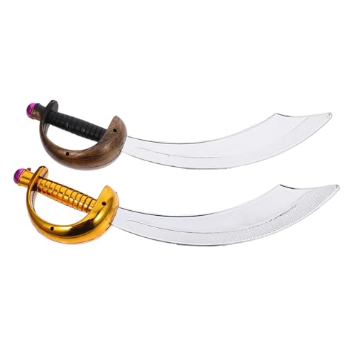 BESTYASH 2 Stücke Piratensicherer PVC-falscher Pirat für Jungen und Mädchen Kostüm Requisiten für Cosplay und Halloween-Party von BESTYASH