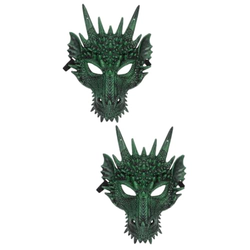 BESTYASH 2st Tierische Drachenmaske Halloween-kopf Halloween-dinosaurier-hut Drachen-cosplay Bärenmaske Dinosaurier-kopfbedeckung Drachenkostüm Wolfsmaske Tierische Maske Fuchsmaske Plastik von BESTYASH