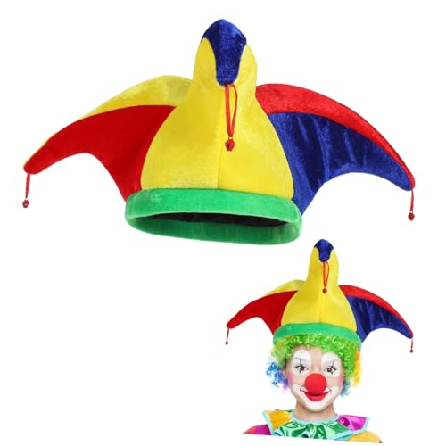 BESTYASH 2stücke Lustige Clown-hüte Mit Glöckchen Karneval Kostüm Zubehör Für Partys Halloween Cosplay Und Feste Bequeme Kopfbedeckung Für Erwachsene BESTYASH 2stücke Lustige Clown-hüte Mit Glöckchen Karneval Kostüm Zubehör Für Partys Halloween Cosplay Und Feste Bequeme Kopfbedeckung Für Erwachsene von BESTYASH