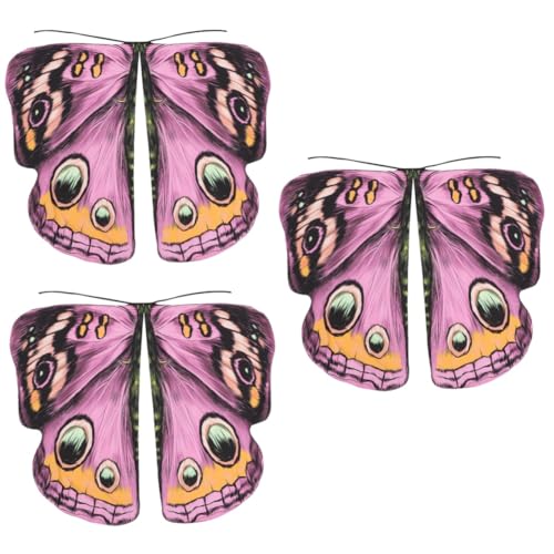 BESTYASH 3st Halloween-Schmetterlings-umhang Schmetterlingsflügel Umhang Schmetterling Kostüm Umhang Halloween-fee-flügel Schmetterlingsflügel Für Frauen Feenkostüm Umhang Kostüm Polyester von BESTYASH