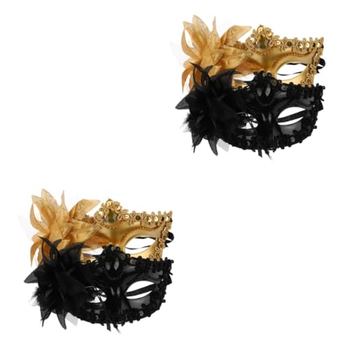 BESTYASH 4 Stück Halbmasken Verkleidungsmasken Dekorative Partymasken Maskerademasken Für Halloween Ball Karneval Cosplay Karneval Zubehör Partyzubehör von BESTYASH