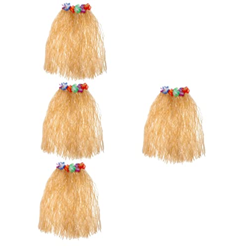 BESTYASH 4 Stück Hawaiianischer Hula hawaii outfit hawaii kleidung hula hip hula milla Hawaii-Outfits hawaiianische Partygeschenke Luau-Partykostüme Grasröcke für die Luau-Party Plastik von BESTYASH