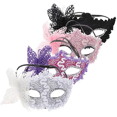 BESTYASH 4 Stück Maskerademaske Dekorative Maske Cosplay Maske Kostümparty Requisite Tanzparty Requisite Bühnenaufführungsmasken Cosplay Partymaske Festival Erwachsenenmasken von BESTYASH