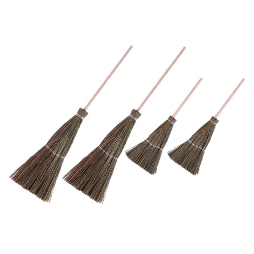 BESTYASH 4 Stück Teiliges Mini Handgefertigtes Besen für Puppenhaus Dekoration Realistische Miniatur Hexenbesen Deko für Fotorequisiten und Modellbau für Halloween und Zuhause BESTYASH 4 Stück Teiliges Mini Handgefertigtes Besen für Puppenhaus Dekoration Realistische Miniatur Hexenbesen Deko für Fotorequisiten und Modellbau für Halloween und Zuhause von BESTYASH