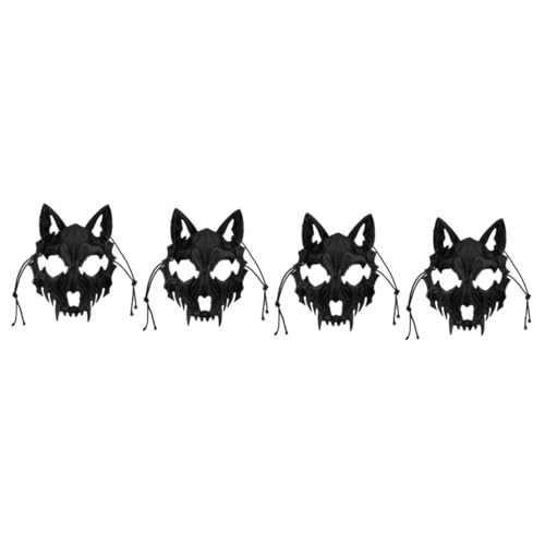 BESTYASH 4 Stück Werwolf Maske Halloween Maske Abdeckung Halloween Dekoration Party Cosplay Requisite Maskerade Party Maske Party Cosplay Maske Neuartige Maske Einzigartige von BESTYASH