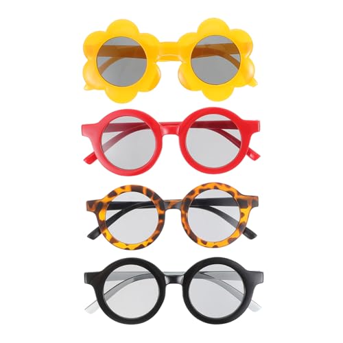 BESTYASH 4 Stück sonnenbrillen für spaß kindersonnenbrille orgien Cool glühen Abs schnapsgläser Sonnenblumen-Sonnenbrille für Requisiten für Cosplay-Sonnenbrillen Polyester von BESTYASH