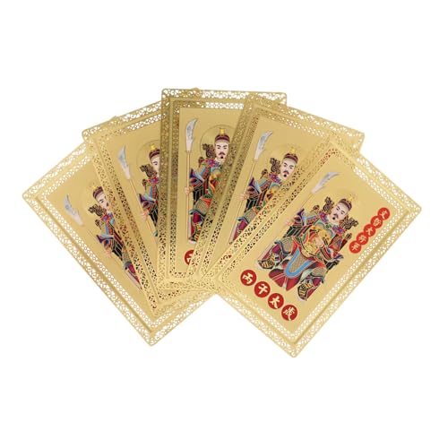 BESTYASH 5 Stück Chinesische Feng Shui Amulettkarten aus Kupfer Robuste Taisui Schutzkarten für Jahr des Pferdes Tragbar für Geldbörse oder Anhänger Traditionelles Glücksdekor BESTYASH 5 Stück Chinesische Feng Shui Amulettkarten aus Kupfer Robuste Taisui Schutzkarten für Jahr des Pferdes Tragbar für Geldbörse oder Anhänger Traditionelles Glücksdekor von BESTYASH