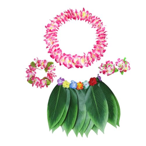 BESTYASH 5 Stück Hawaiianisches Luau Kostüm Set Langlebiges Material Natürlicher Blumenlook Inkl Blätterrock Armband Halskette Stirnband für Sommerpartys und Karneval BESTYASH 5 Stück Hawaiianisches Luau Kostüm Set Langlebiges Material Natürlicher Blumenlook Inkl Blätterrock Armband Halskette Stirnband für Sommerpartys und Karneval von BESTYASH
